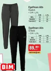 EŞOFMAN ALTI KADIN/ERKEK EŞOFMAN ALTI KADIN/ERKEK